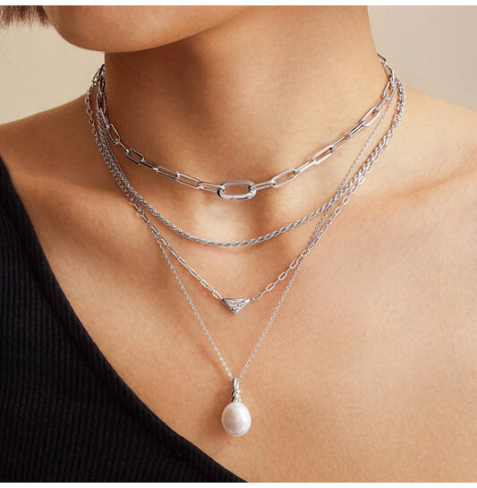 Sunshine Chaser - Silber / Rhodiniert - Zirkonia - 45cm